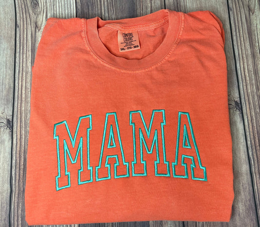 Mama Embroidery Comfort Color Short Sleeve Tee