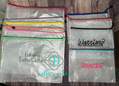 Embroidered Mesh Bags